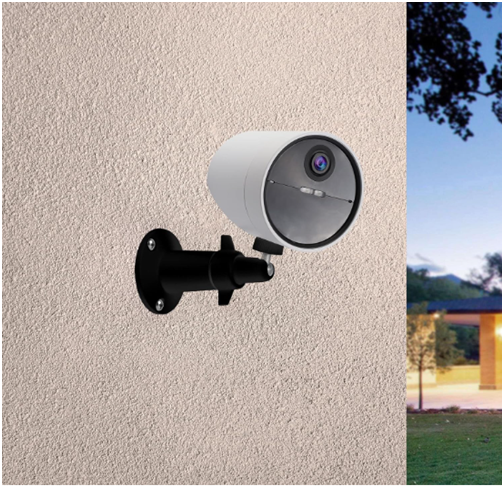 How to Install SimpliSafe Outdoor Camera: Camera Being Attached to the Mounting Bracket.